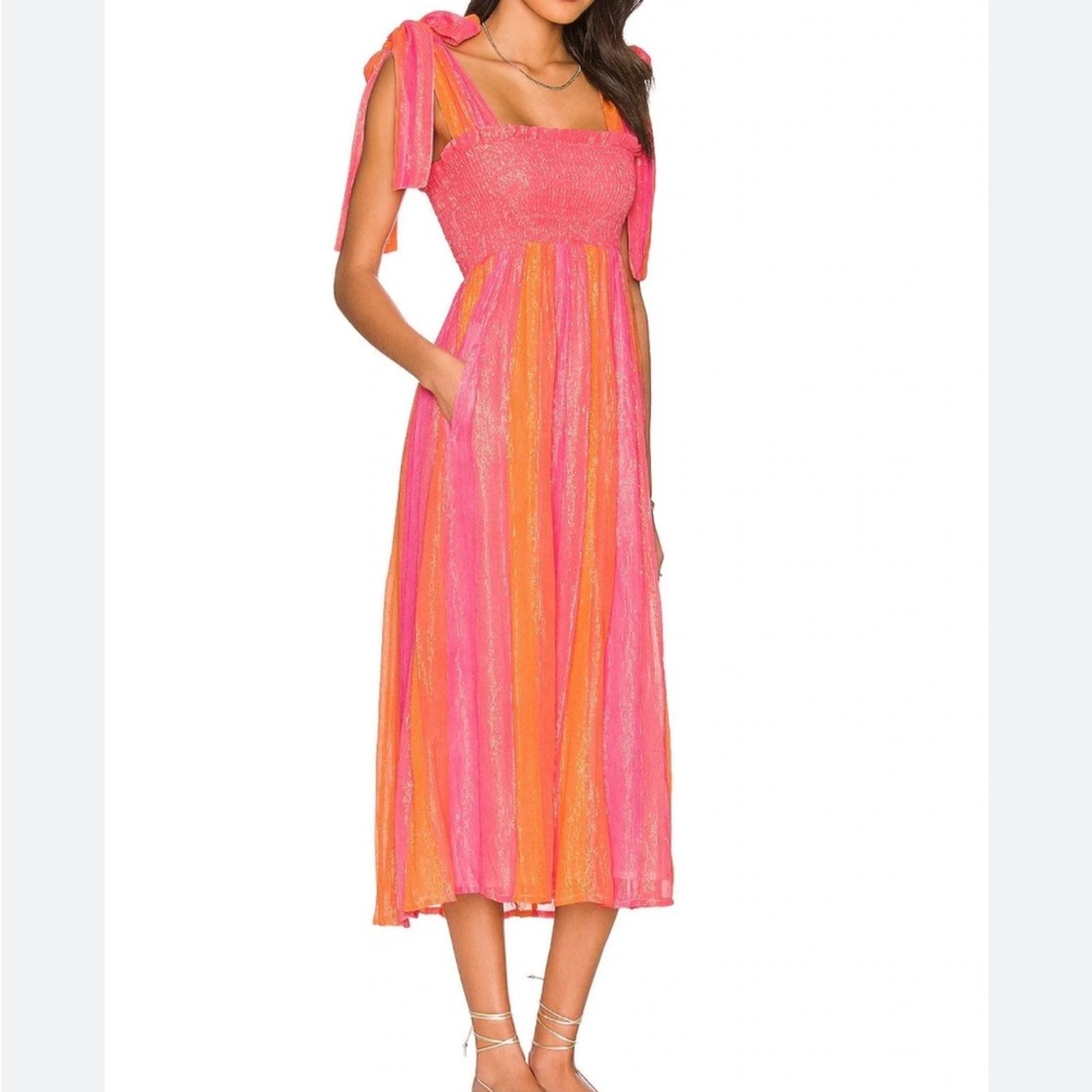 Melina Dress in Marbella Mix Neon Girl